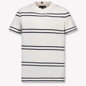 Tommy Hilfiger Kinder Jongens T-Shirt In Off White