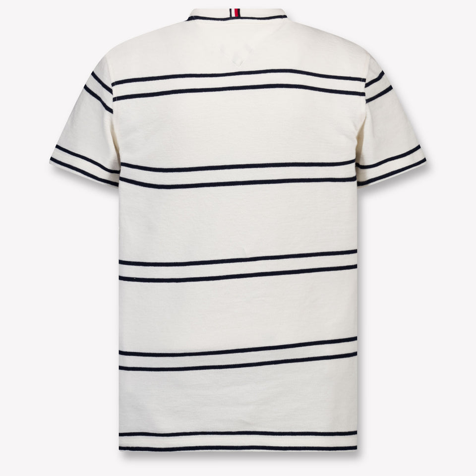 Tommy Hilfiger Kinder Jongens T-Shirt In Off White