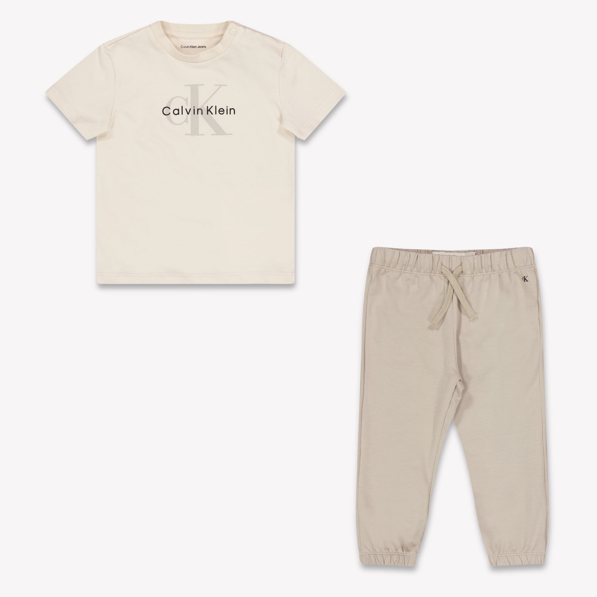 Calvin Klein Baby Unisex Jogging suit In Light Beige
