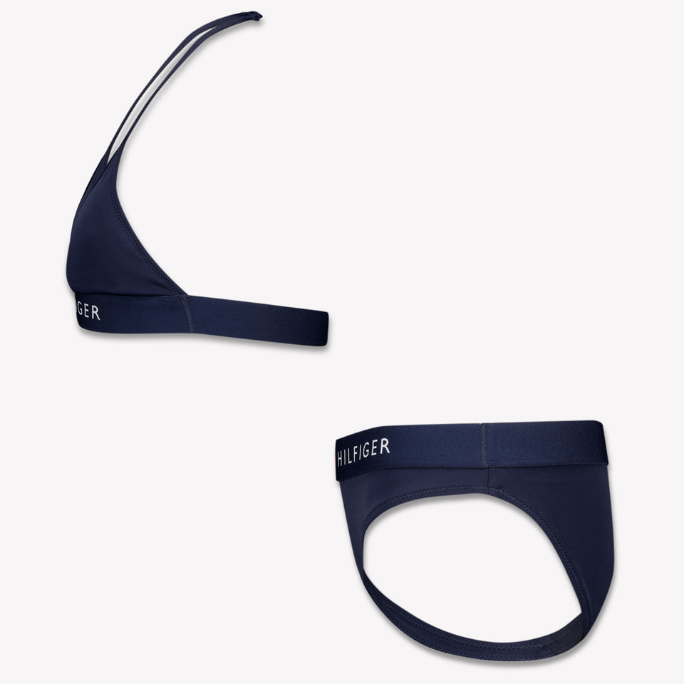 Tommy Hilfiger Kids Girls Swimwear In Navy