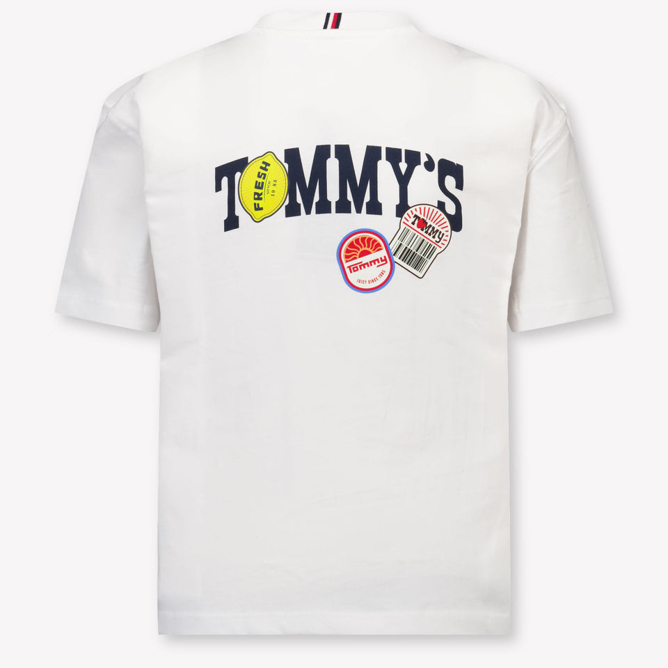 Tommy Hilfiger Kinder Jongens T-Shirt In Wit