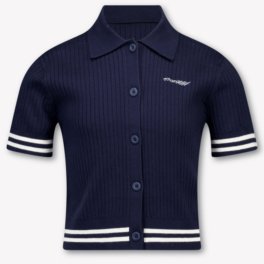 Tommy Hilfiger Kids Girls Polo In Navy