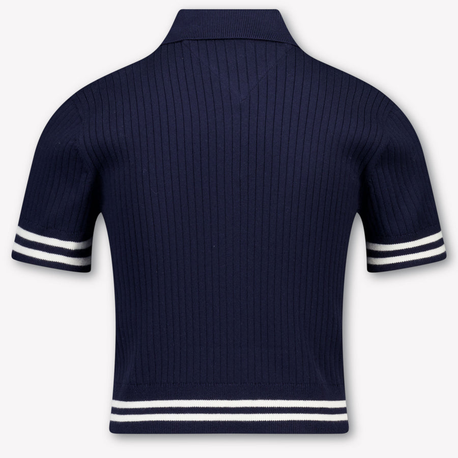 Tommy Hilfiger Kids Girls Polo In Navy