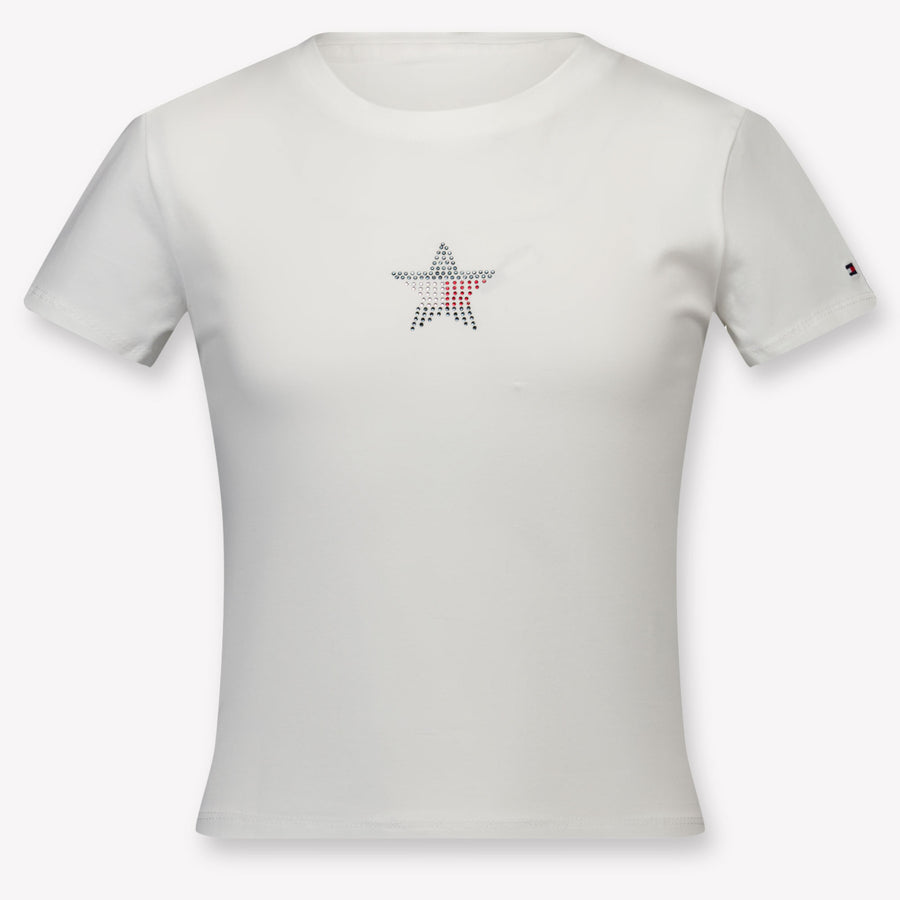 Tommy Hilfiger Kinder Meisjes T-Shirt In Wit