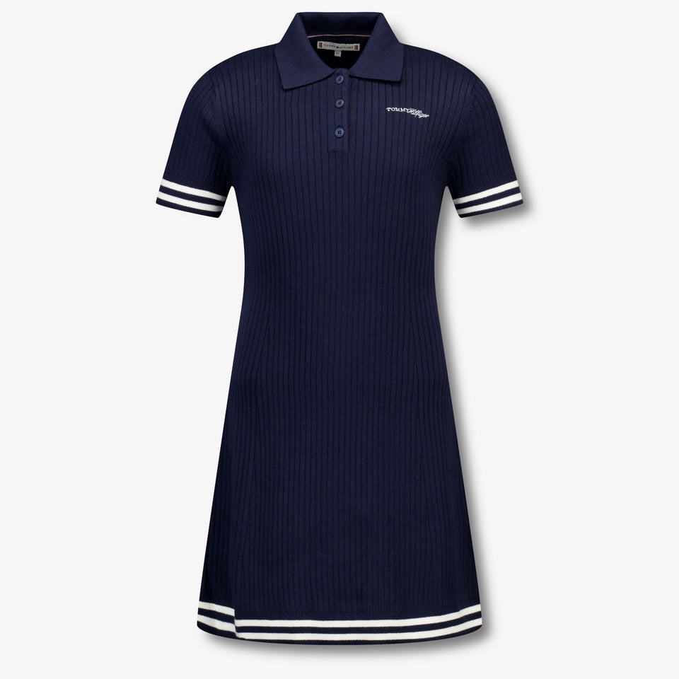 Tommy Hilfiger Kinder Meisjes Jurk In Navy