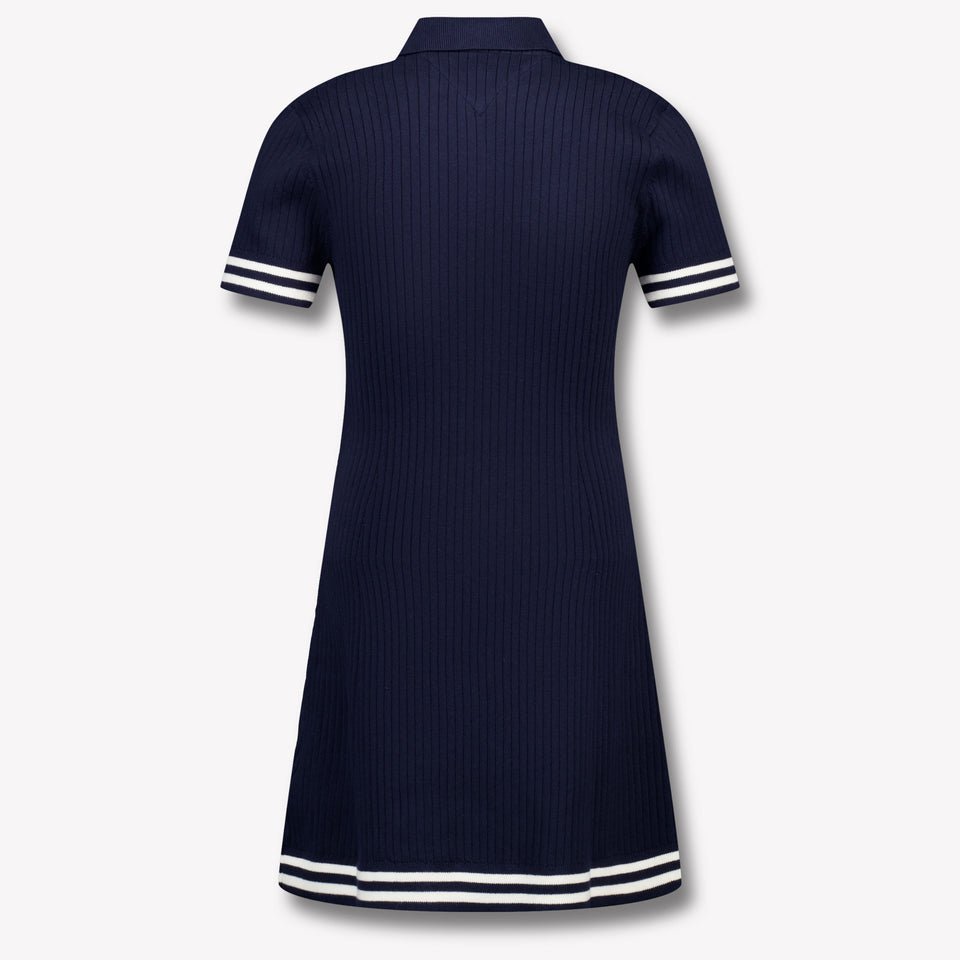Tommy Hilfiger Kinder Meisjes Jurk In Navy