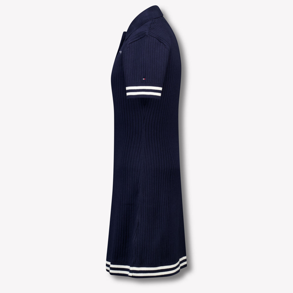 Tommy Hilfiger Kinder Meisjes Jurk In Navy