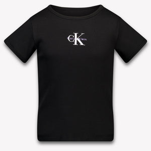 Calvin Klein Kids Girls T-Shirt In Black