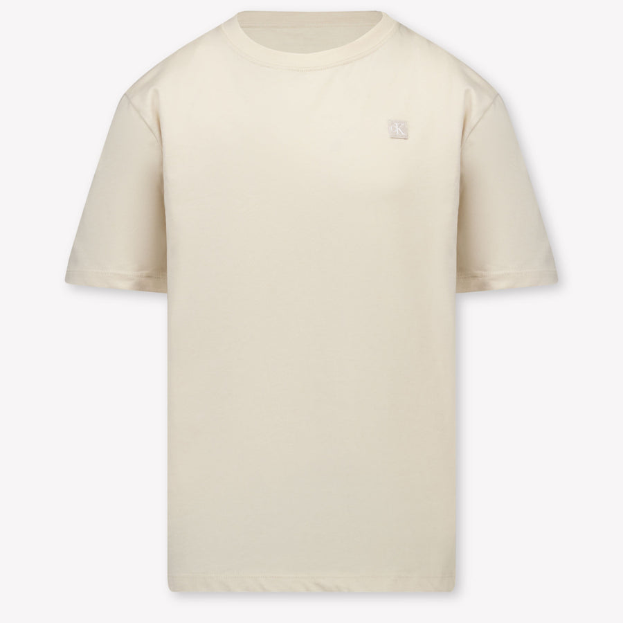 Calvin Klein Unisex Kids T-Shirt in Light Beige