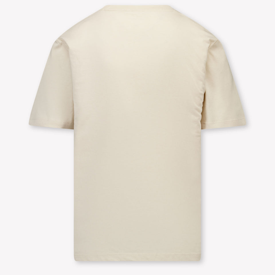 Calvin Klein Kids Unisex T-Shirt In Light Beige