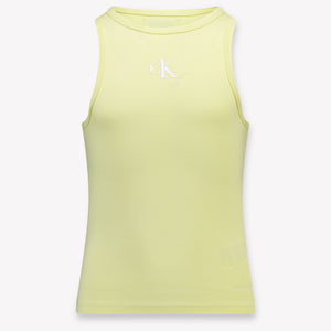 Calvin Klein Kids Girls T-Shirt In Yellow