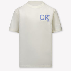 Calvin Klein Kids Boys T-Shirt In OffWhite