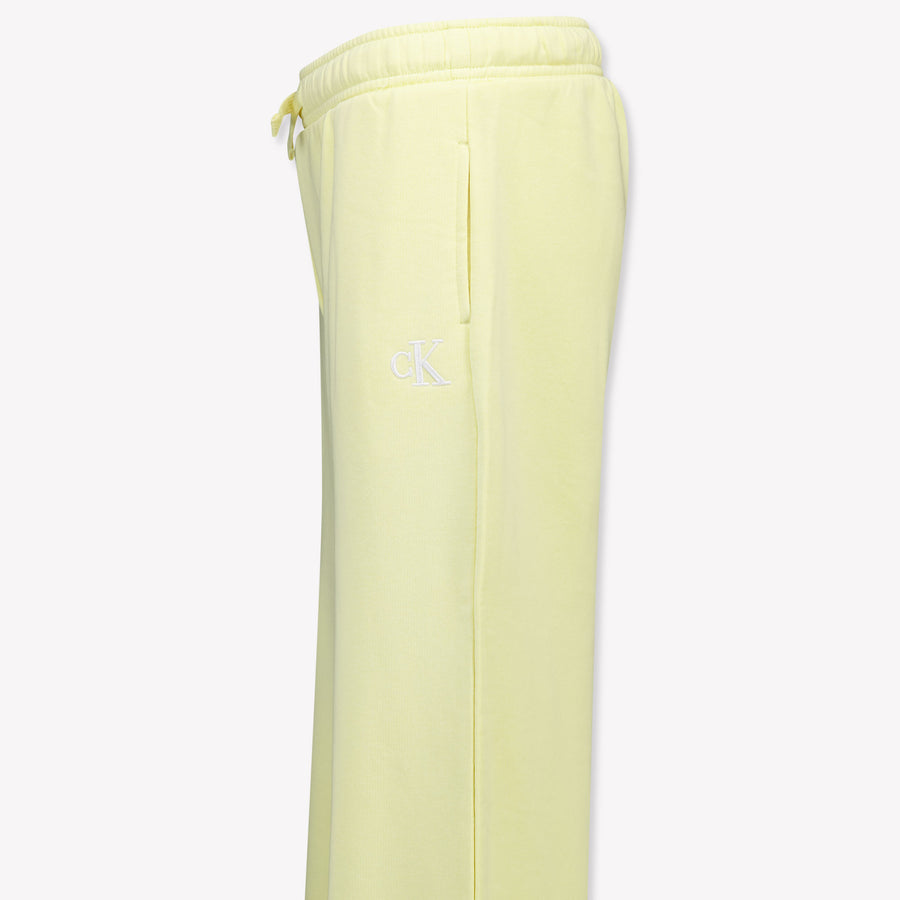 Calvin Klein Kids Girls Pants In Yellow