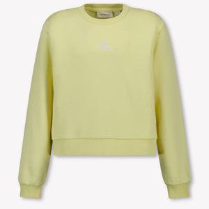 Calvin Klein Kids Girls Sweater In Yellow