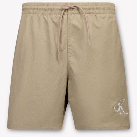 Calvin Klein Kids Boys Swimwear In Beige