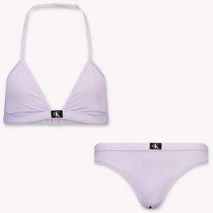 Calvin Klein Kids Girls Swimwear In Lilac