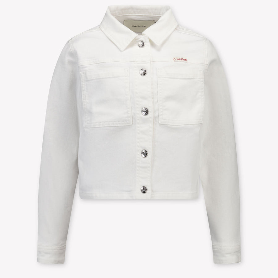 Calvin Klein Kinder Meisjes Spijkerjas In Wit