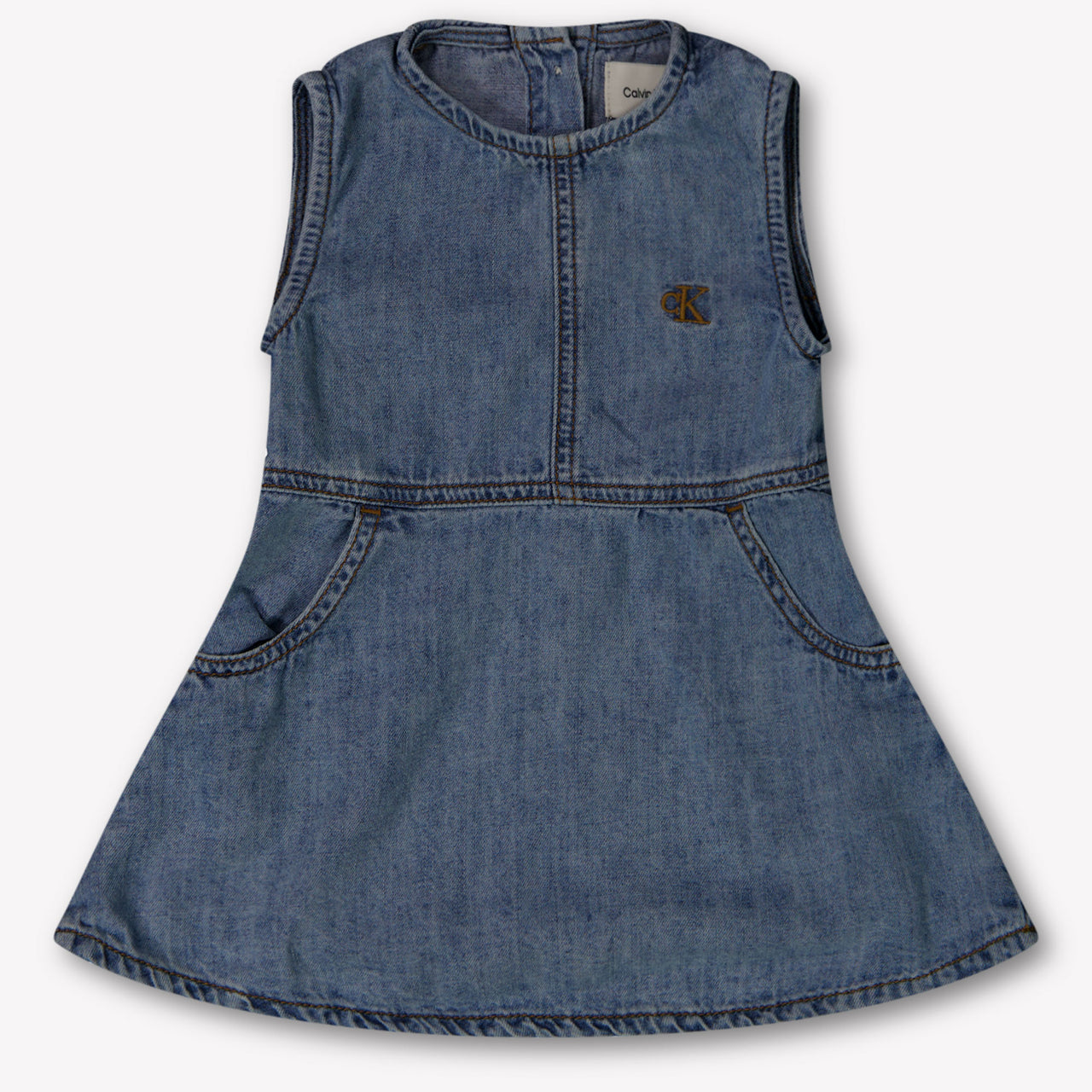 Calvin Klein Baby Girls Dress In Blue