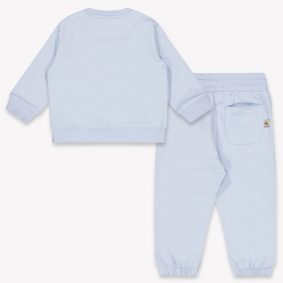 Calvin Klein Baby Unisex Joggingpak In Licht Blauw