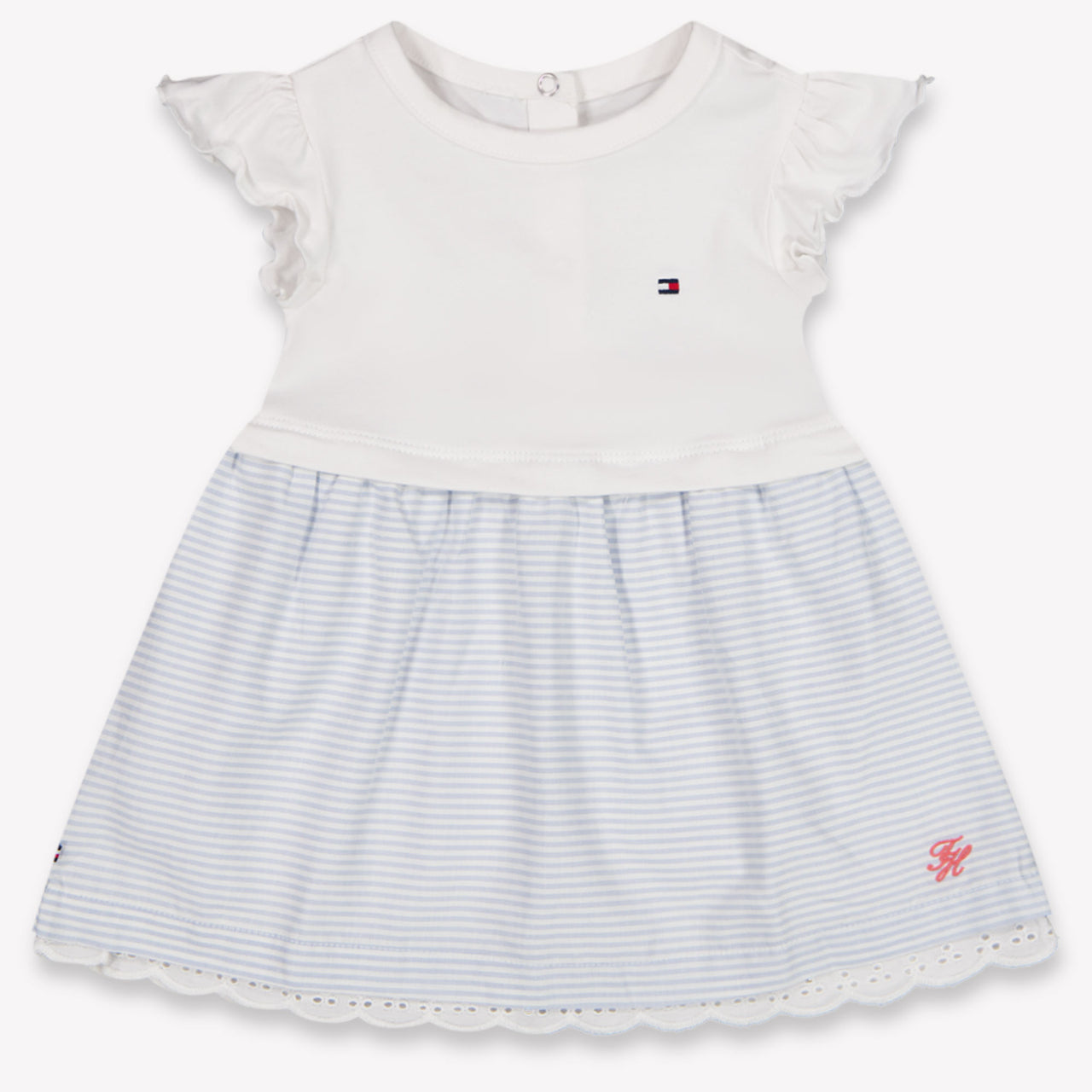 Tommy Hilfiger Baby Meisjes Jurk In Licht Blauw