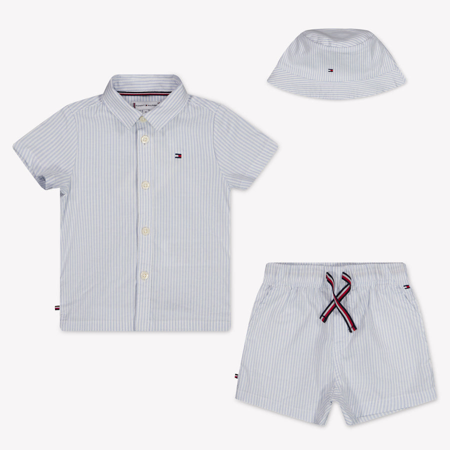 Tommy Hilfiger Baby Jongens Setje In Licht Blauw