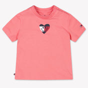 Tommy Hilfiger Baby Unisex T-Shirt In Dark Pink