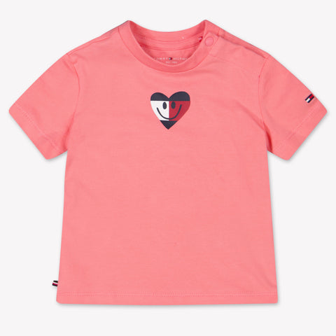 Tommy Hilfiger Baby Unisex T-Shirt In Donker Roze