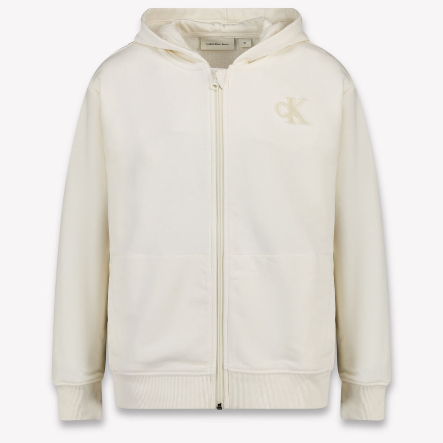Calvin Klein Kids Boys Cardigan In OffWhite
