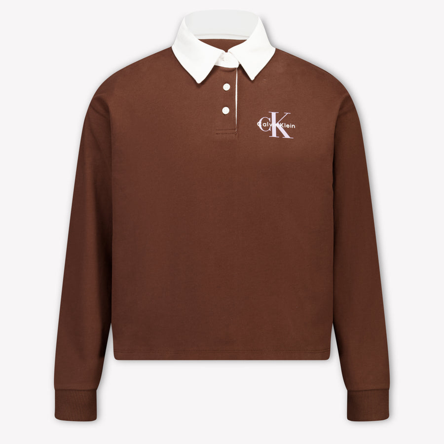 Calvin Klein Kinder Meisjes Trui In Bruin