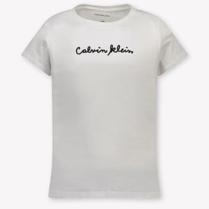 Calvin Klein Kinder Meisjes T-Shirt In Wit