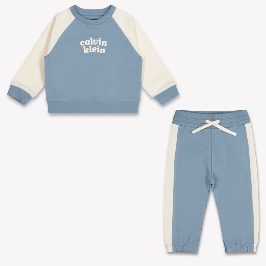 Calvin Klein Baby Unisex Tracksuit in Light Blue
