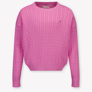 Tommy Hilfiger Kids Girls Sweater In Fuchsia