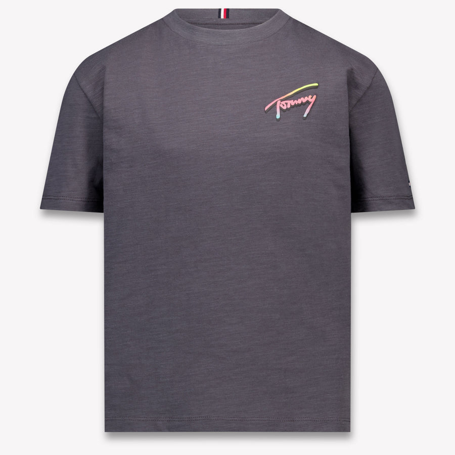 Tommy Hilfiger Kinder Jongens T-Shirt In Antraciet