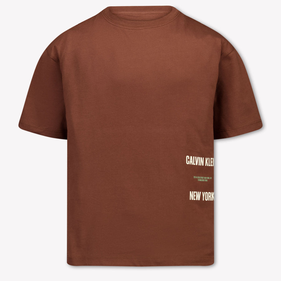 Calvin Klein Boys T-Shirt in Brown