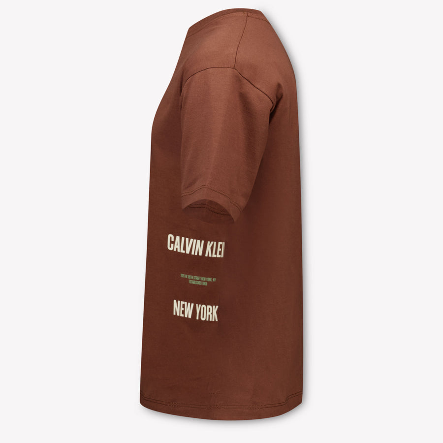 Calvin Klein Boys T-Shirt in Brown