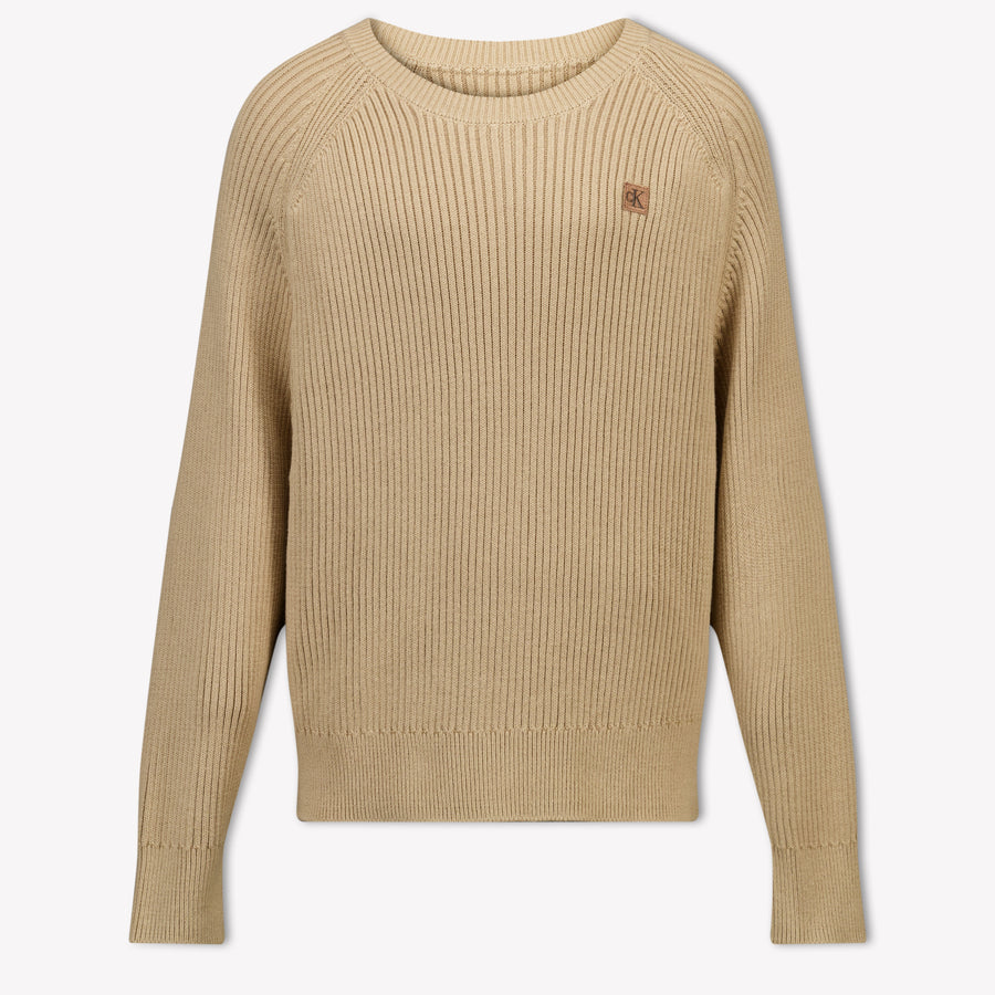 Calvin Klein Kinder Jongens Trui In Beige