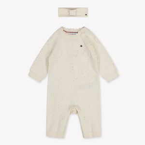 Tommy Hilfiger Baby Girls Romper in Off-White