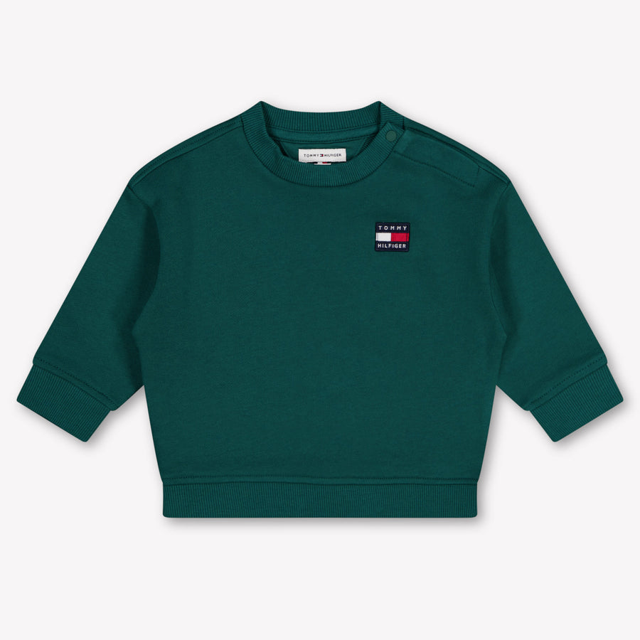 Tommy Hilfiger Baby Unisex Trui In Donker Groen