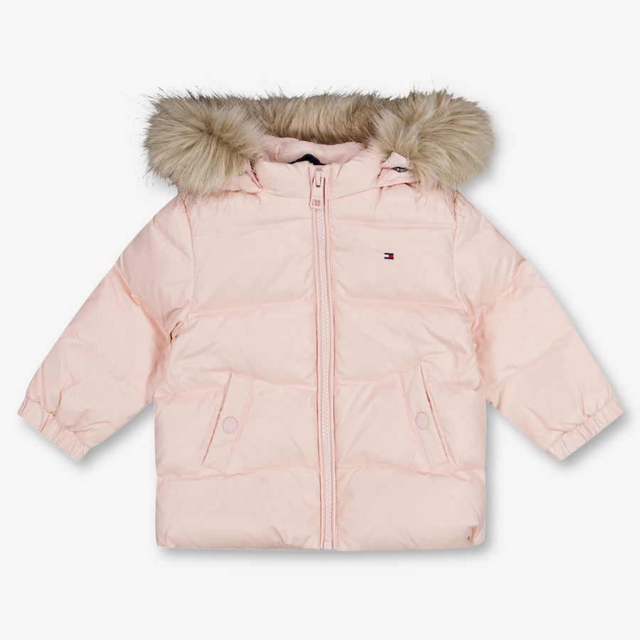 Tommy Hilfiger Baby Meisjes Winterjas In Licht Roze