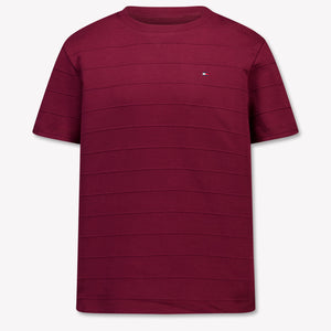 Tommy Hilfiger Kinder Jongens T-Shirt In Bordeaux