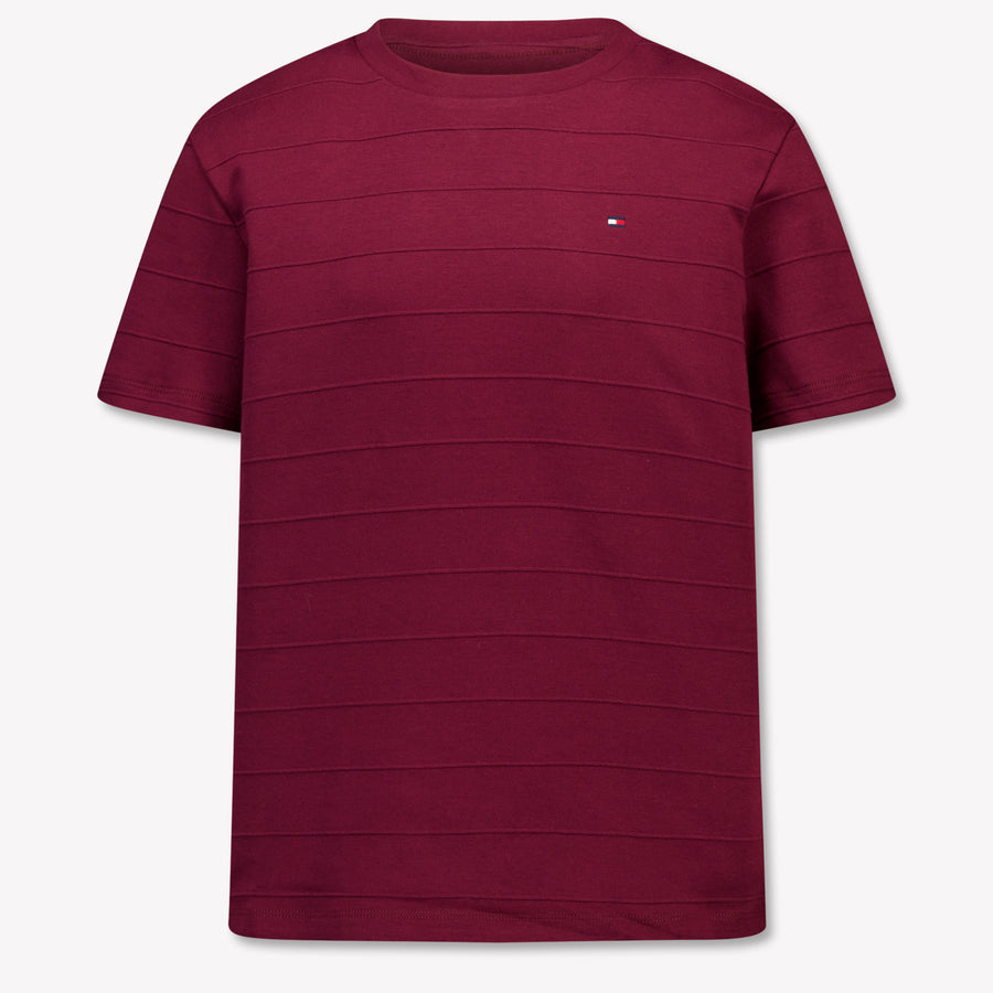 Tommy Hilfiger Kinder Jongens T-Shirt In Bordeaux