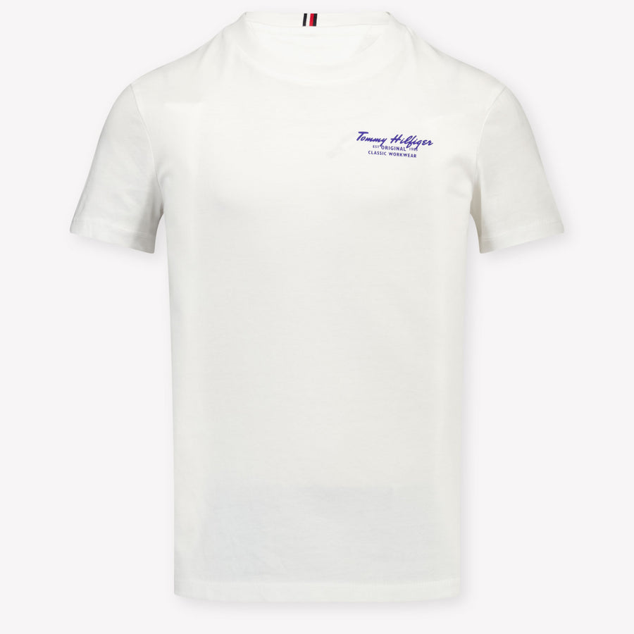 Tommy Hilfiger Kinder Jongens T-Shirt In Wit