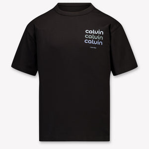 Calvin Klein Kinder Jongens T-Shirt In Zwart