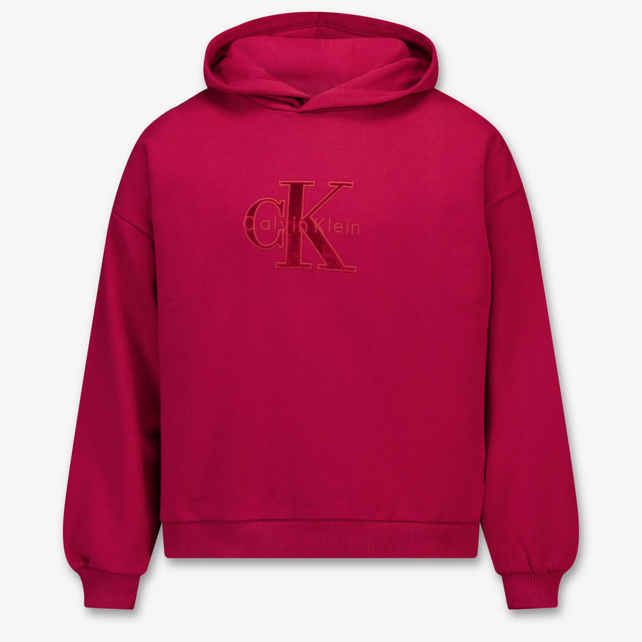Calvin Klein Kids Girls Sweater In Bordeaux
