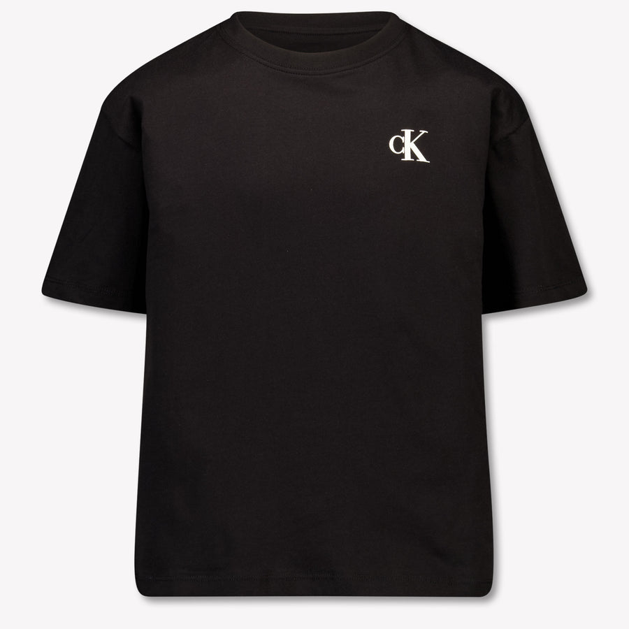Calvin Klein Kinder Jongens T-Shirt In Zwart