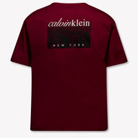 Calvin Klein Kinder Jongens T-Shirt In Bordeaux