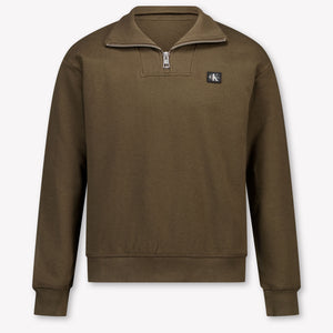 Calvin Klein Kids Boys Sweater In Brown