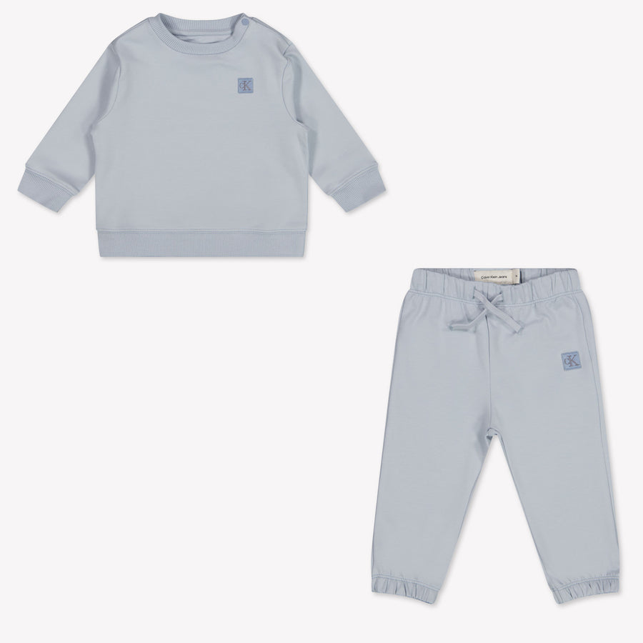 Calvin Klein Baby Unisex Joggingpak In Licht Blauw