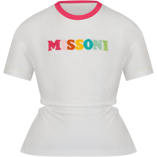 Missoni Kinder Meisjes T-Shirt Wit 4Y
