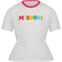 Missoni Kinder Meisjes T-Shirt Wit 4Y